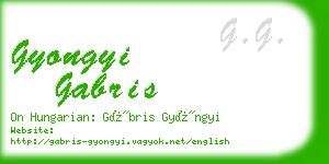 gyongyi gabris business card